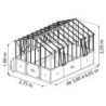 Lams Serre de jardin en verre Au choix 16.64m²