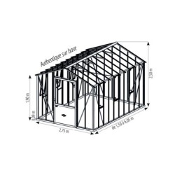 Lams Serre de jardin en verre Au choix 10.45m²