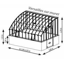 Lams Serre de jardin en verre Au choix 16.94m²