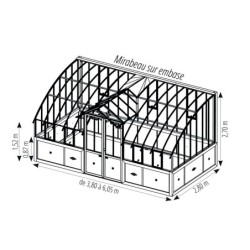 Lams Serre de jardin en verre Au choix 16.94m²