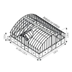 Lams Serre de jardin en verre Au choix 21.28m²
