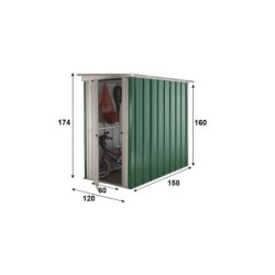 Yardmaster Abri de jardin métal Acier galvanisé Vert 1.90m²