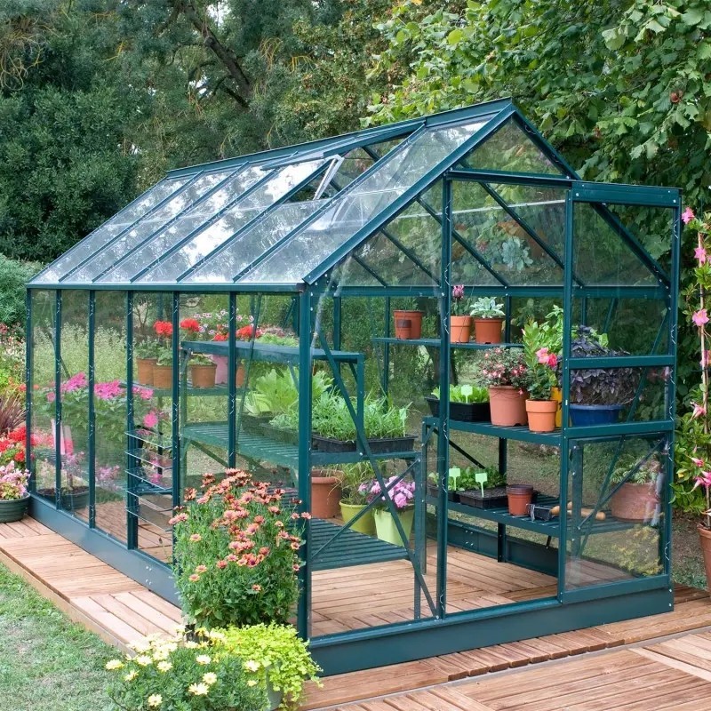 Lams Serre de jardin en verre Vert 7.3m² Lams Serre de jardin en verre Vert 7.3m²