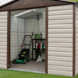 Yardmaster Abri de jardin métal Acier galvanisé Beige 5.97m²