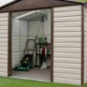 Yardmaster Abri de jardin métal Acier galvanisé Beige 5.97m²