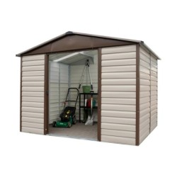 Yardmaster Abri de jardin métal Acier galvanisé Beige 5.97m²