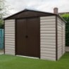 Yardmaster Abri de jardin métal Acier galvanisé Beige 7.18m²