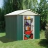 Yardmaster Abri de jardin métal Acier galvanisé Vert 2.77m²