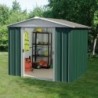Yardmaster Abri de jardin métal Acier galvanisé Vert 5.25m²