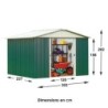 Yardmaster Abri de jardin métal Acier galvanisé Vert 7.18m²