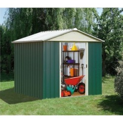 Yardmaster Abri de jardin métal Acier galvanisé Vert 8.48m²