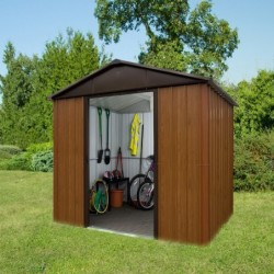 Yardmaster Abri de jardin métal Acier galvanisé Marron 7.18m²