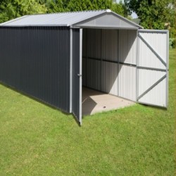 Yardmaster Garage métal Acier galvanisé Gris 19.07m²