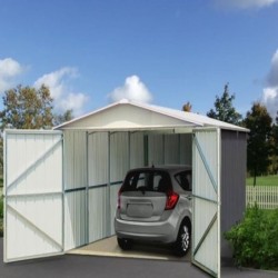 Yardmaster Garage métal Acier galvanisé Gris 19.07m²