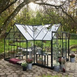 Halls Serre de jardin en verre Vert 12.9m²