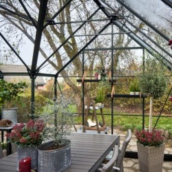 Halls Serre de jardin en verre Vert 12.9m²
