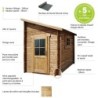 Gardy Shelter Abri de jardin bois 5 à 10 m² Bois Marron 5.96m²