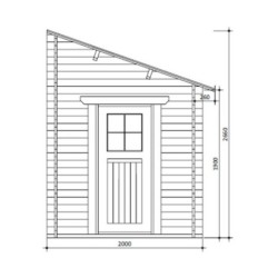 Gardy Shelter Abri de jardin bois 5 à 10 m² Bois Marron 5.96m²