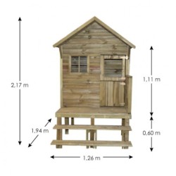 Aléo by Trigano Cabanes enfants Bois massif Bois naturel