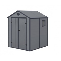 Jôbu Abri de jardin résine Polypropylène Gris 3.65m²