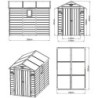 Jôbu Abri de jardin résine Polypropylène Gris 5.32m²