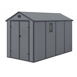 Jôbu Abri de jardin résine Polypropylène Gris 6.99m²