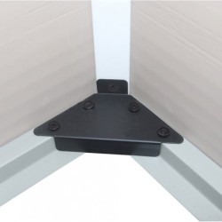 Jôbu Abri de jardin résine Polypropylène Beige 1.34m²