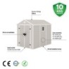 Jôbu Abri de jardin résine Polypropylène Beige 5.32m²