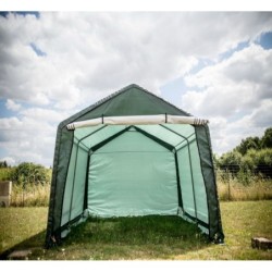 Habrita Abris de jardin en toile Toile en polyéthylène Vert 13.30m²