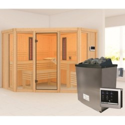 Karibu Sauna traditionnel Bois massif Bois naturel