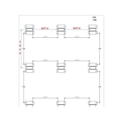 X-Metal Carport double Aluminium Blanc 30.30m²