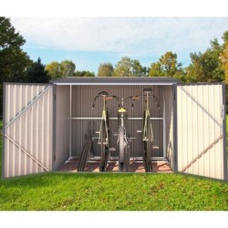 Chalet et Jardin Abri pour vélos Acier galvanisé Gris