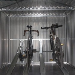 Chalet et Jardin Abri pour vélos Acier galvanisé Gris