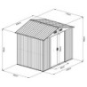 X-Metal Abri de jardin métal Acier galvanisé Beige 4.10m²