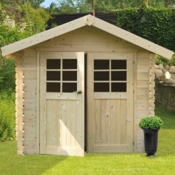 Solid Abri de jardin bois 5 à 10 m² Bois massif Marron 7.09m²