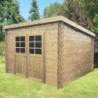 Solid Abri de jardin bois 5 à 10 m² Bois massif Marron 7.09m²