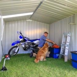 EasyShed Garage métal Acier galvanisé Gris
