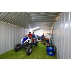 EasyShed Garage métal Acier galvanisé Gris