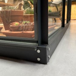 Lams Serre de jardin en verre Gris