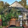 Lams Serre de jardin en verre Gris 8.1m²