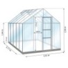 Lams Serre de jardin en verre Gris 8.1m²