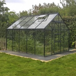 Lams Serre de jardin en verre Gris 8.1m²