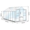 Lams Serre de jardin en verre Gris 9.7m²