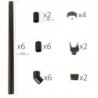 Lams Serre de jardin en verre Gris 8.1m²