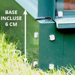 Lams Serre de jardin en verre Vert 8.1m²