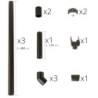 Lams Serre de jardin en verre Gris 0.9m²