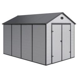 Jôbu Abri de jardin résine Polypropylène Gris 8.9m²
