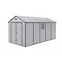 Jôbu Abri de jardin résine Polypropylène Gris 11m²