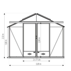 Lams Serre de jardin en verre Au choix 16.40m²