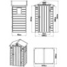 Jôbu Abri de jardin résine Polypropylène Gris 1.39m²